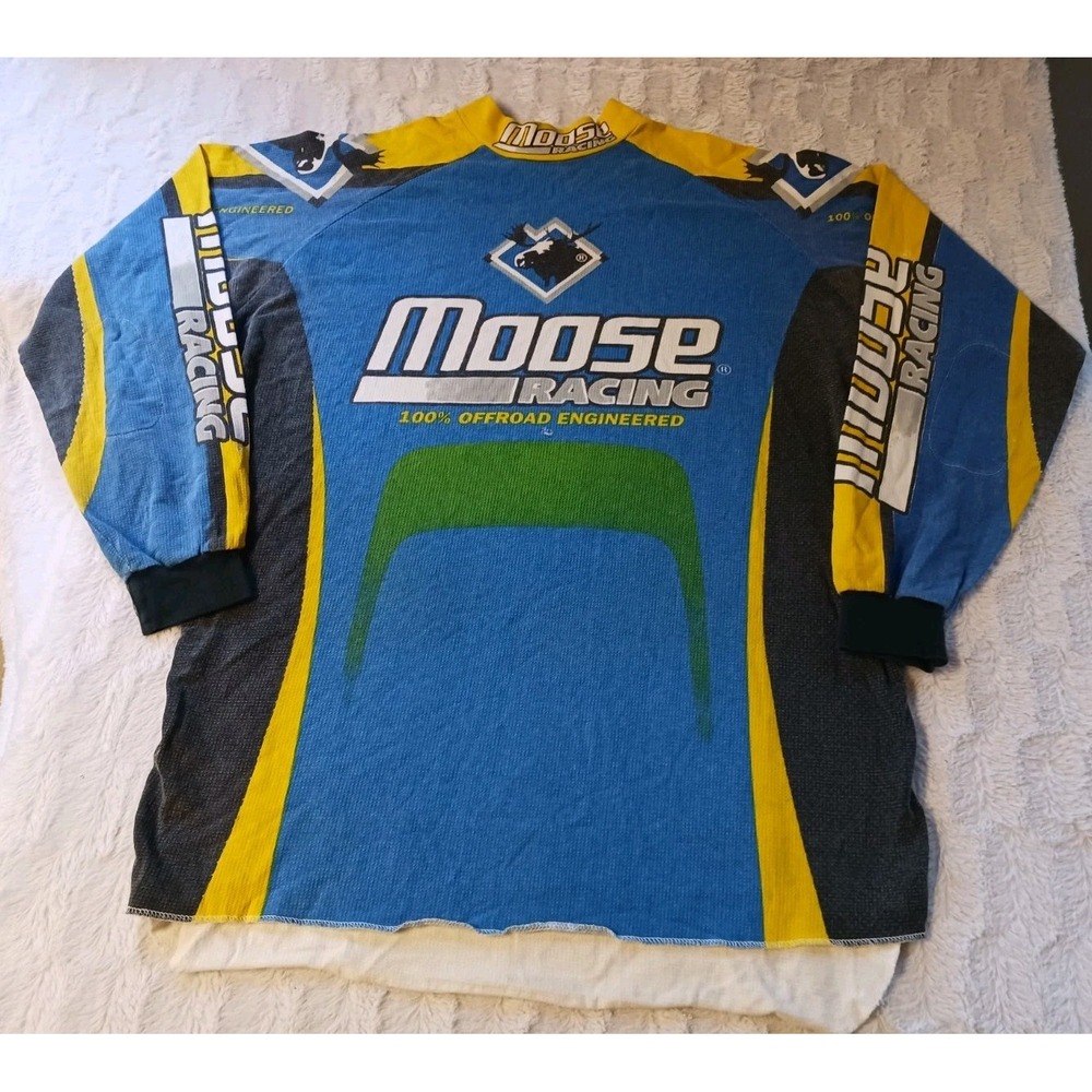 Vintage Moose Racing Motocross ATV Jersey BMX Long Sleeve Shirt Size 2XL Offroad